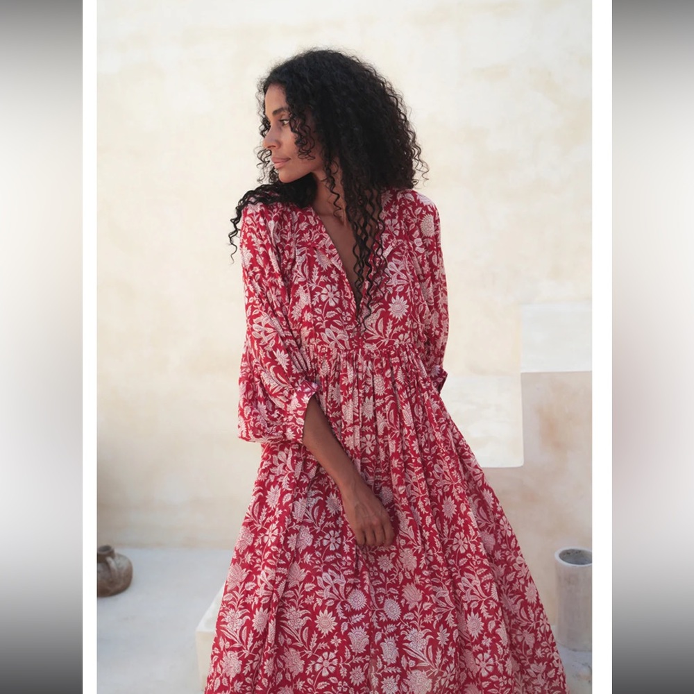 Daughters of India Kyra Midi Saffron